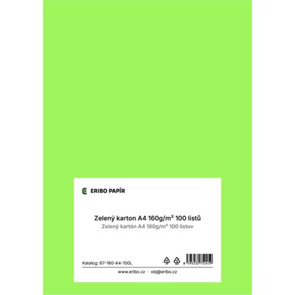 Obrázek Barevný karton - A4 / 160 g / jarní zelená
