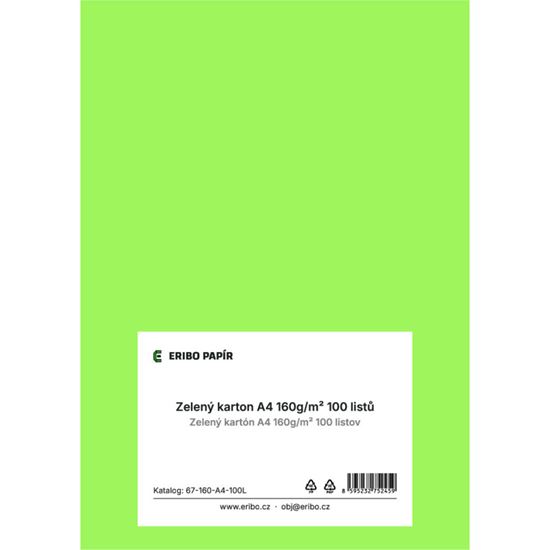 Obrázek z Barevný karton - A4 / 160 g / jarní zelená