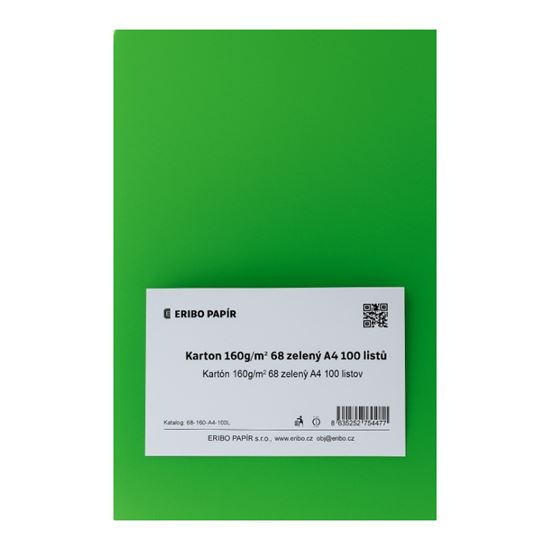 Obrázek z Barevný karton - A4 / 160 g / zelená
