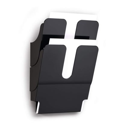 Obrázek Držáky na prospekty Flexiplus - 2 / A4 / černý / na výšku