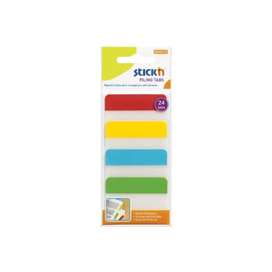 Obrázek z Samolepicí záložky Stick´n by Hopax plastové - 38 x 51 mm / 4 x 6 záložek