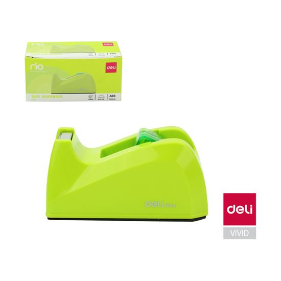 Obrázek z Stolní odvíječ lepicí pásky DELI - zelená