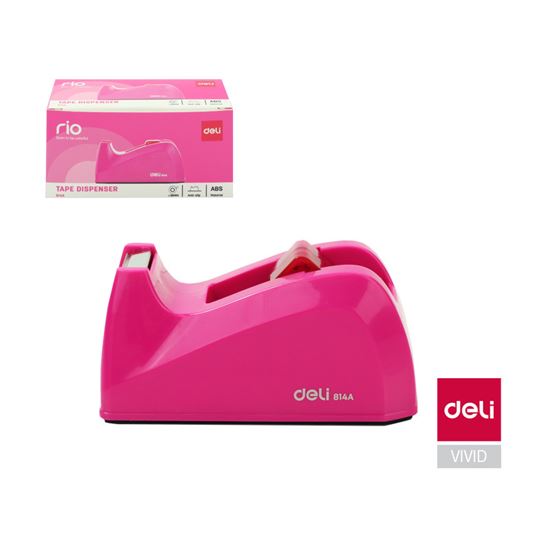 Obrázek z Stolní odvíječ lepicí pásky DELI - růžová