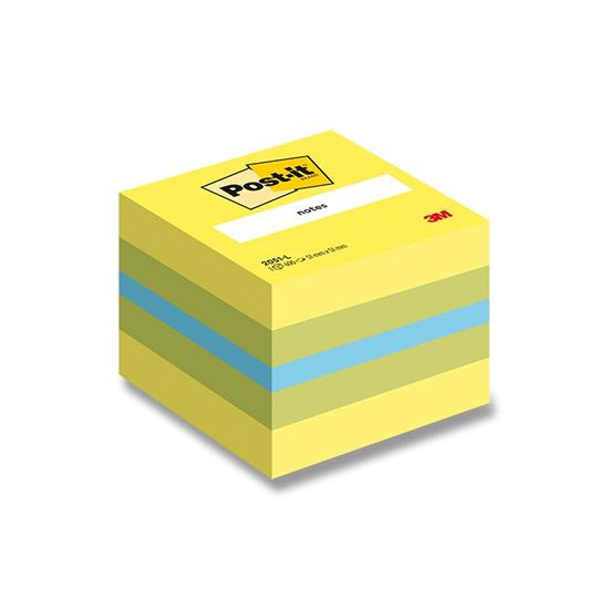 Obrázek z Samolepicí bločky Post-it minikostky - citronová / 400 lístků