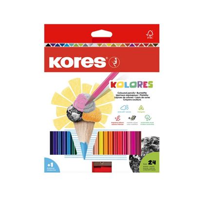 Obrázek Pastelky Kores Kolores trojhranné / 24 barev