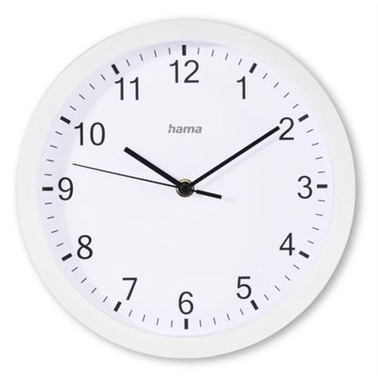 Obrázek Nástěnné hodiny Hama Elba bílé / tichý chod / průměr 25 cm