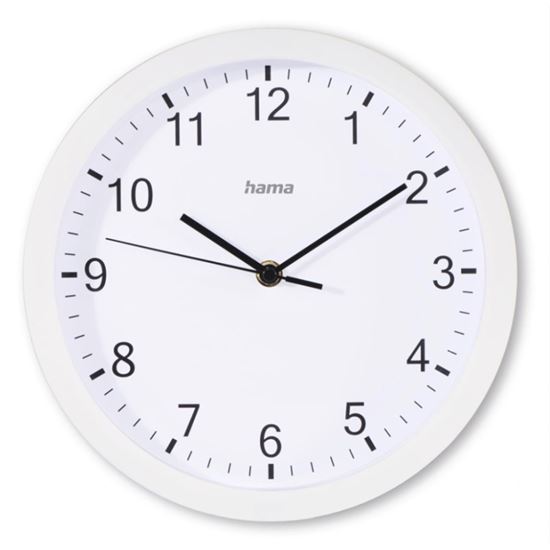 Obrázek z Nástěnné hodiny Hama Elba bílé / tichý chod / průměr 25 cm