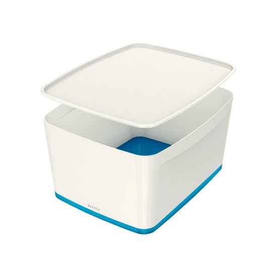 Obrázek z Organizační box MyBox - s víkem L / bílo - modrá