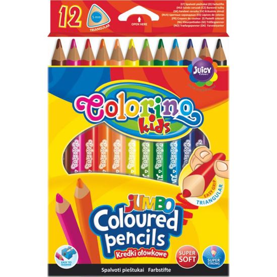 Obrázek z Pastelky Colorino trojhranné / 12 barev / JUMBO