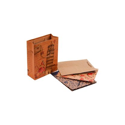 Obrázek Tašky papírové Craft Ornament - střední / 190 x 80 x 240 mm