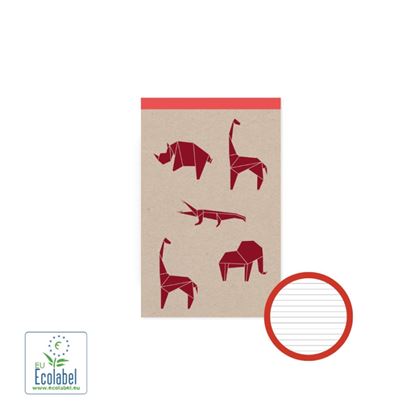 Obrázek Blok šitý recyklovaný - A7 / linka