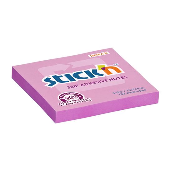 Obrázek z Samolepicí bločky Stick´n by Hopax 360° - 76 x 76 mm / 100 lístků / růžová