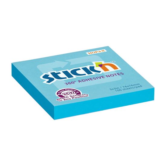 Obrázek z Samolepicí bločky Stick´n by Hopax 360° - 76 x 76 mm / 100 lístků / modrá