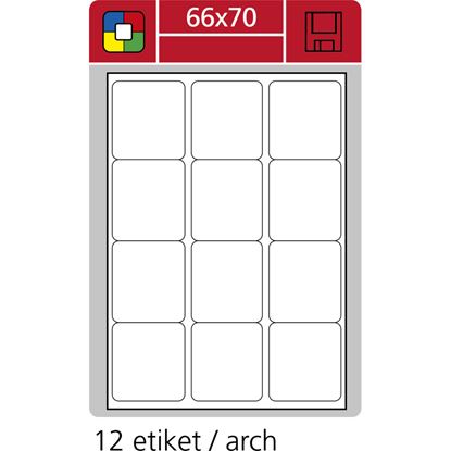 Obrázek Print etikety A4 pro laserový a inkoustový tisk - 66 x 70 mm (12 etiket / arch)