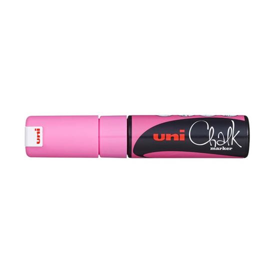 Obrázek z Popisovač křídový UNI Chalk Marker PWE-8K / fluo růžová