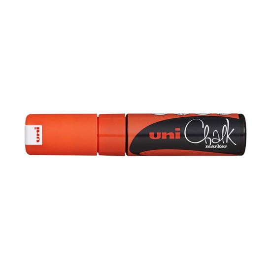 Obrázek z Popisovač křídový UNI Chalk Marker PWE-8K / fluo oranžová
