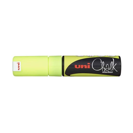 Obrázek z Popisovač křídový UNI Chalk Marker PWE-8K / fluo žlutá