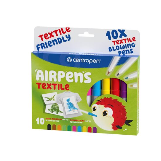 Obrázek z Foukací fixy Centropen AirPens TEXTILE 1539 - na textil / sada 10 ks