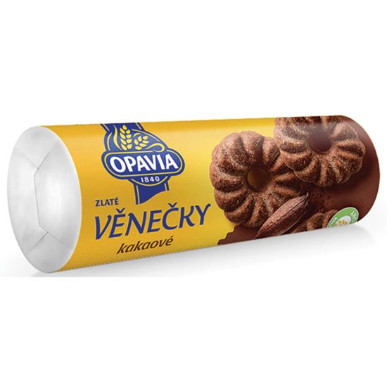 Obrázek z Opavia Zlaté Věnečky kakaové sušenky 150g