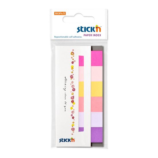 Obrázek z Samolepicí záložky Stick´n by Hopax - 15 x 45 mm / 6 x 30 lístků / spring odstíny