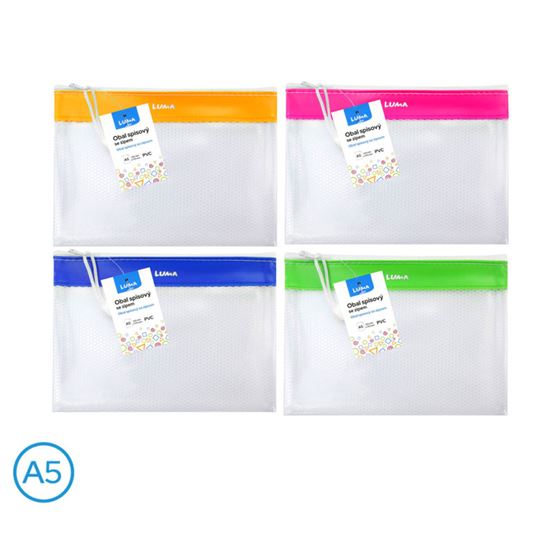 Obrázek z Spisové desky LUMA na zip síťované - A5 / barevný mix