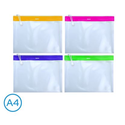 Obrázek Spisové desky LUMA na zip síťované - A4 / barevný mix