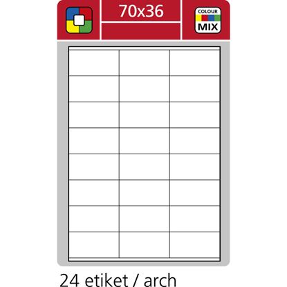 Obrázek Print etikety A4 pro laserový a inkoustový tisk / 30 archů - 70 x 36 mm (24 etikety / arch)