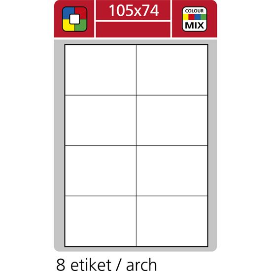 Obrázek z Print etikety A4 pro laserový a inkoustový tisk / 30 archů - 105 x 74 mm (8 etiket / arch)