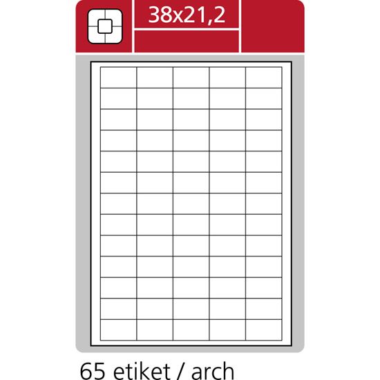 Obrázek z Print etikety A4 pro laserový a inkoustový tisk / 30 archů - 38 x 21,2 mm (65 etiket / arch)