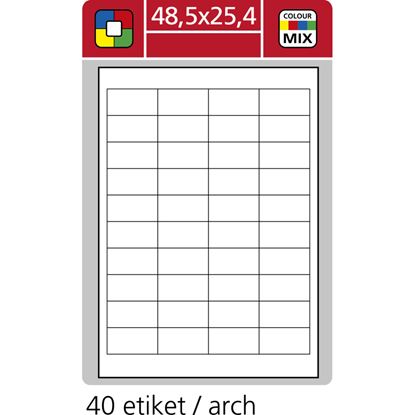 Obrázek Print etikety A4 pro laserový a inkoustový tisk / 30 archů - 48,5 x 25,4 mm (40 etiket / arch)
