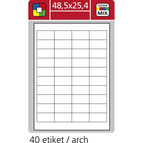 Obrázek z Print etikety A4 pro laserový a inkoustový tisk / 30 archů - 48,5 x 25,4 mm (40 etiket / arch)