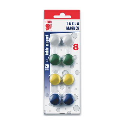Obrázek Magnety - průměr 20 mm / barevný mix / 8 ks