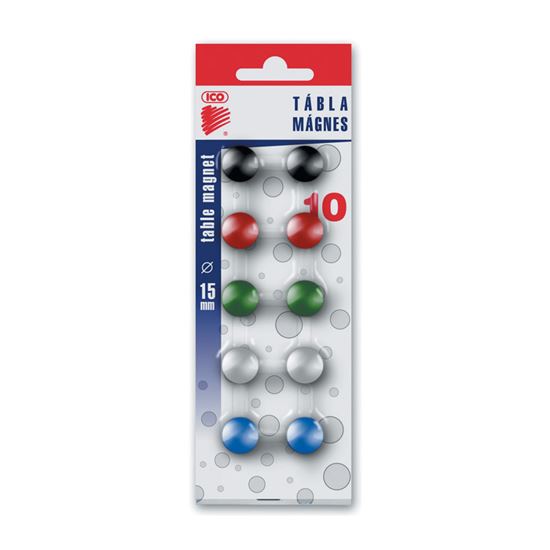 Obrázek z Magnety - průměr 15 mm / barevný mix / 10 ks