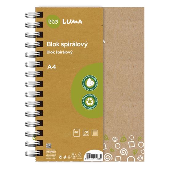 Obrázek z Blok kroužkový ECO LUMA - A4 / linka