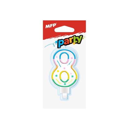 Obrázek Svíčka dortová č.8 / duhová