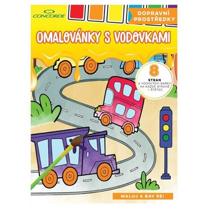 Obrázek Omalovánky s vodovkami CONCORDE - Dopravní prostředky