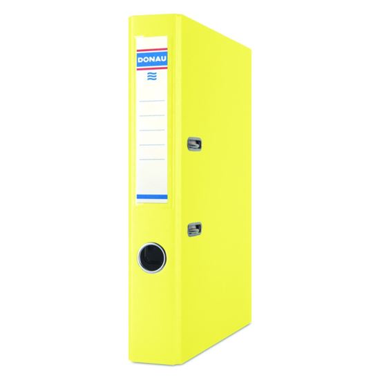 Obrázek z Pořadač A4 pákový Donau Master PP - hřbet 5 cm / žlutá