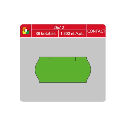 Obrázek Etikety do etiketovacích kleští - 26 x 12 mm Contact / zelená