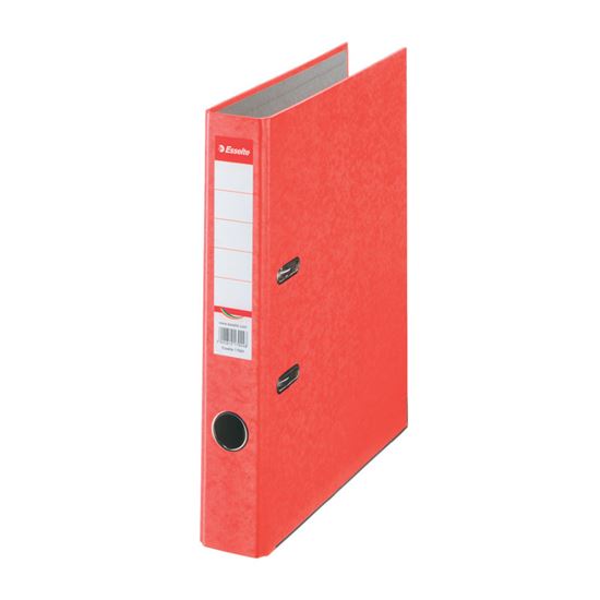Obrázek z Esselte pákový pořadač A4 kartonový Rainbow 5 cm červená