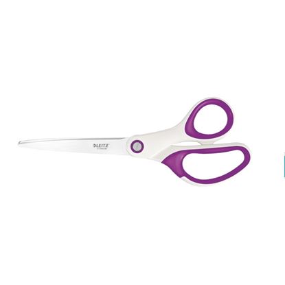Obrázek Nůžky Leitz WOW kancelářské titanové 20,5 cm / bílo-fialová