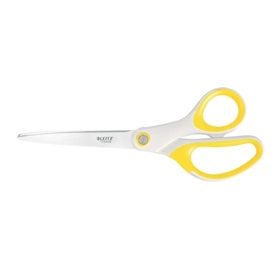 Obrázek z Nůžky Leitz WOW kancelářské titanové 20,5 cm / bílo-žlutá