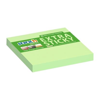 Obrázek Samolepicí bločky Stick´n by Hopax Extra Sticky - 76 x 76 mm / 90 lístků / pastelově zelená