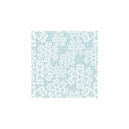 Obrázek Papírové ubrousky 33x33 / 20ks / 3vr. - krajka modrá