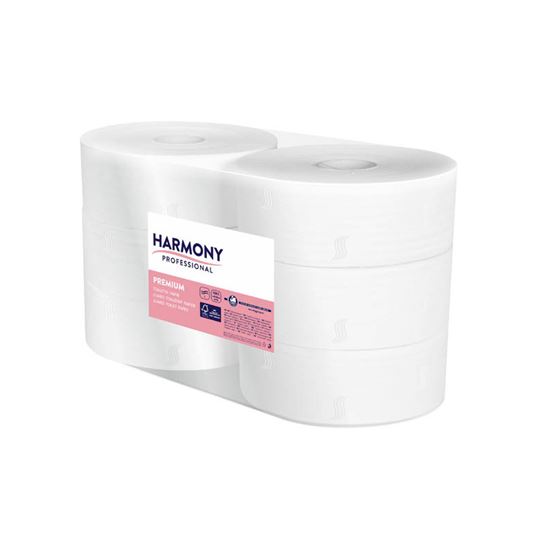 Obrázek z Papír toaletní Harmony Jumbo 100 % celulóza - průměr 230 mm