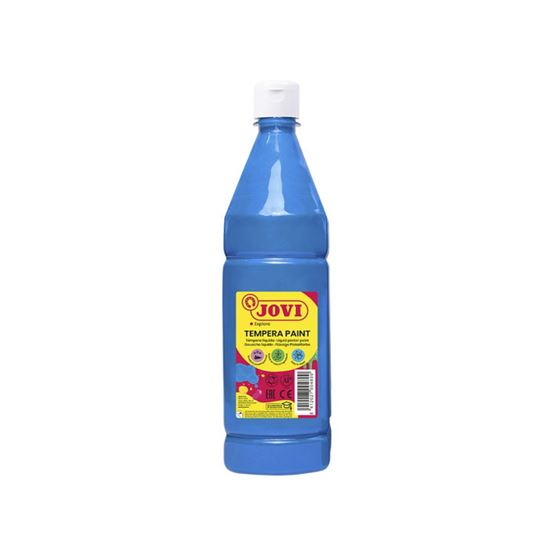 Obrázek z Tekuté temperové barvy JOVI PREMIUM v lahvi - 1000 ml / světle modrá