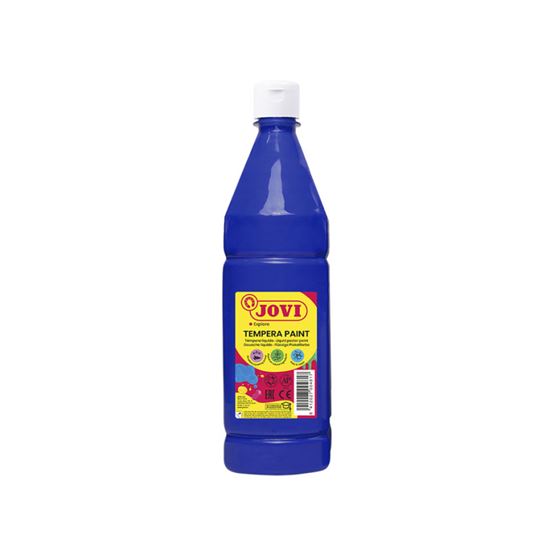 Obrázek z Tekuté temperové barvy JOVI PREMIUM v lahvi - 1000 ml / tmavě modrá