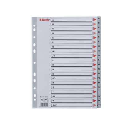 Obrázek Rozdružovač A4 plastový Esselte - šedý / A - Z