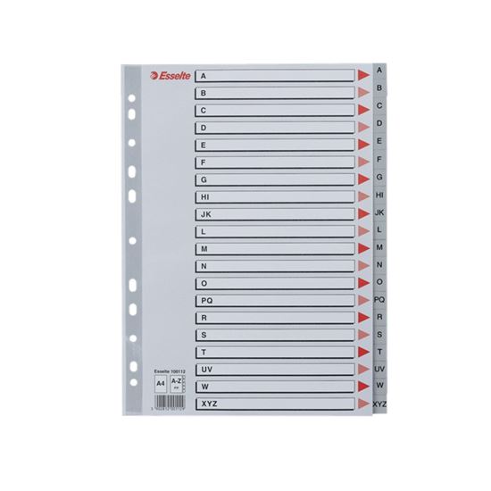 Obrázek z Rozdružovač A4 plastový Esselte - šedý / A - Z