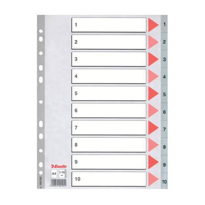 Obrázek Rozdružovač A4 plastový Esselte - šedý / 1 - 10
