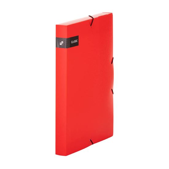 Obrázek z Box na spisy A4 s gumou Classic - červená